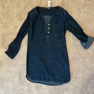 NWT EXPRESS jean dress long sleeve or 3/4 length XS